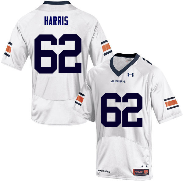 Men Auburn Tigers #62 Josh Harris College Football Jerseys Sale-White
